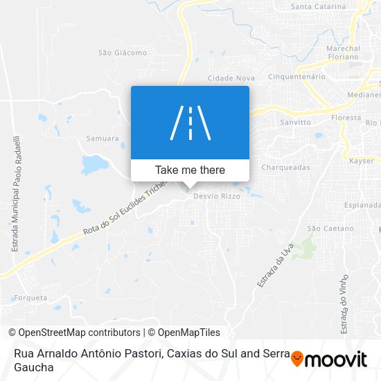 Rua Arnaldo Antônio Pastori map