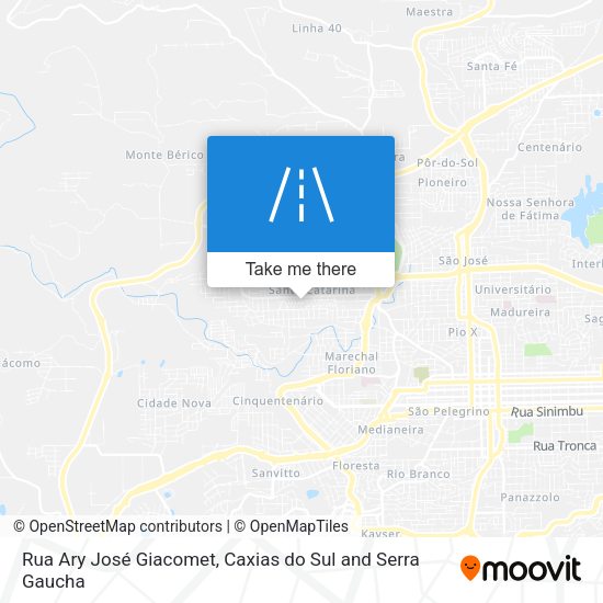 Rua Ary José Giacomet map