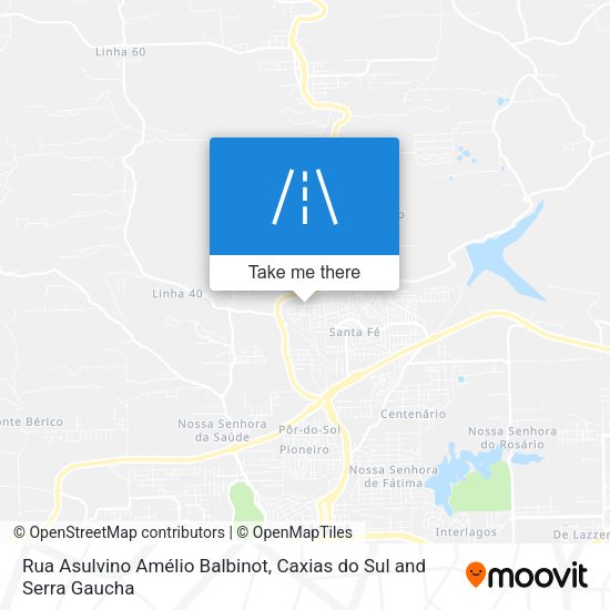 Rua Asulvino Amélio Balbinot map