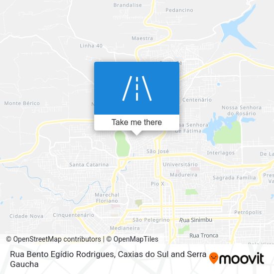 Rua Bento Egídio Rodrigues map