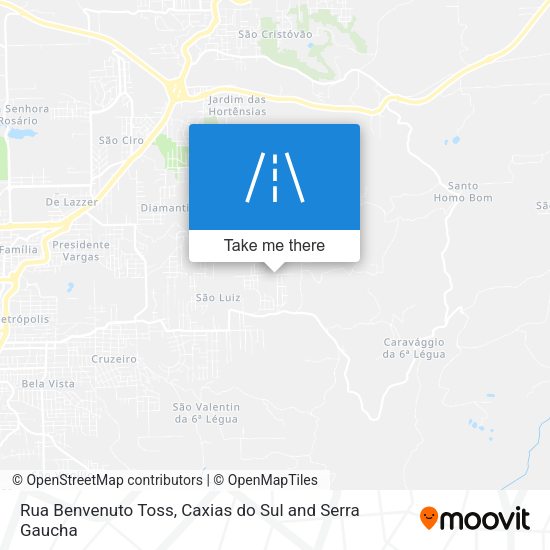 Rua Benvenuto Toss map
