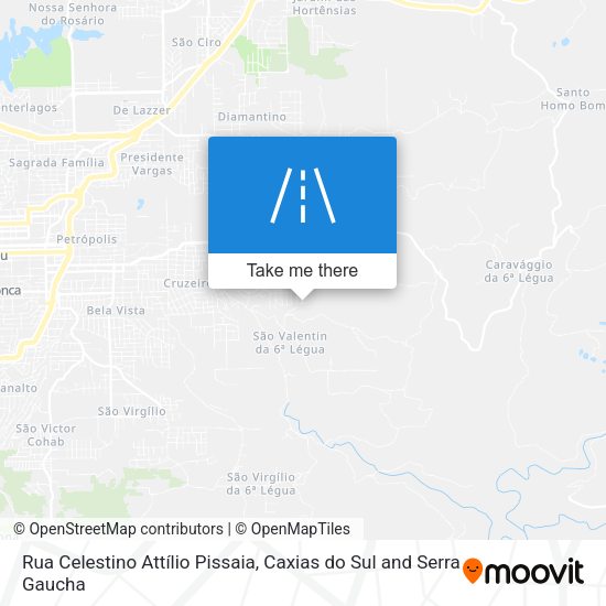 Rua Celestino Attílio Pissaia map
