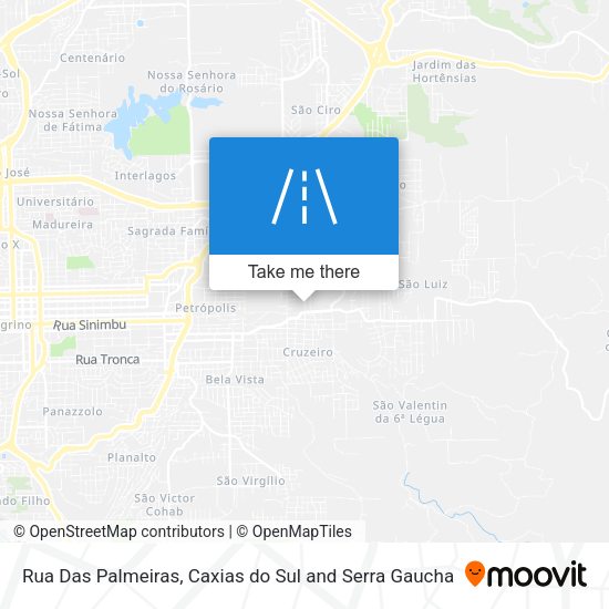 Rua Das Palmeiras map
