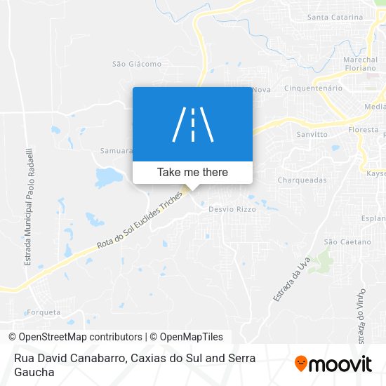 Rua David Canabarro map