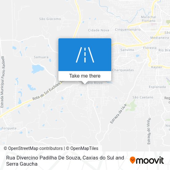 Rua Divercino Padilha De Souza map