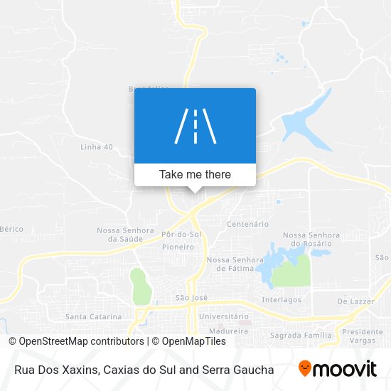 Rua Dos Xaxins map