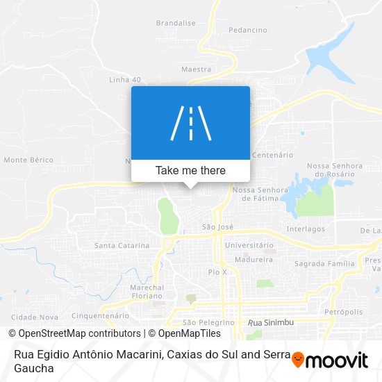 Rua Egidio Antônio Macarini map