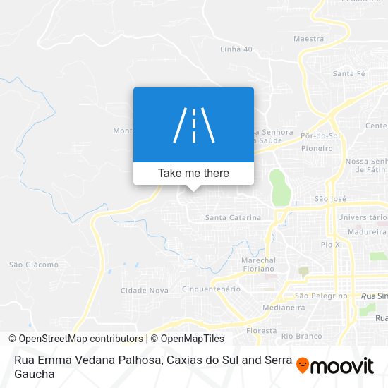 Rua Emma Vedana Palhosa map
