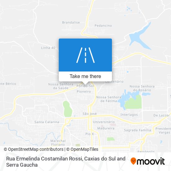 Mapa Rua Ermelinda Costamilan Rossi