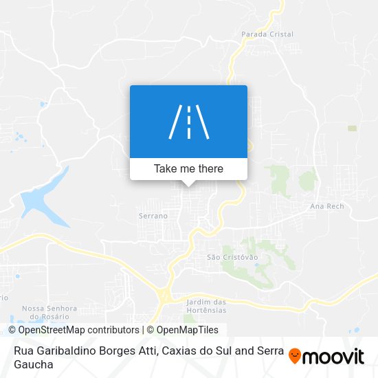 Rua Garibaldino Borges Atti map