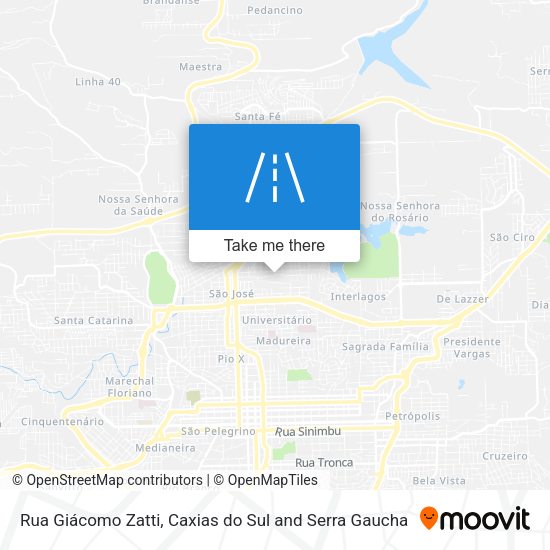 Rua Giácomo Zatti map