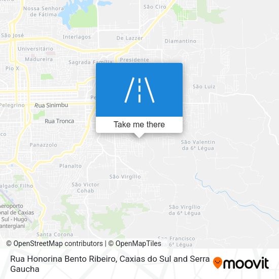 Rua Honorina Bento Ribeiro map