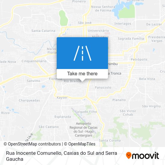 Rua Inocente Comunello map
