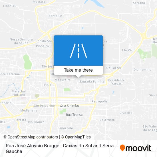 Rua José Aloysio Brugger map
