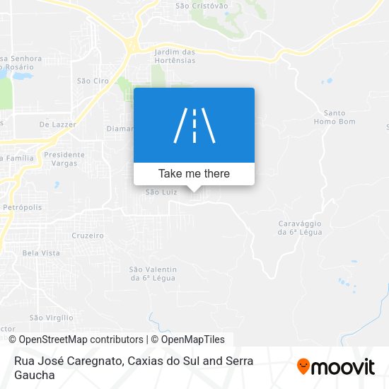 Rua José Caregnato map