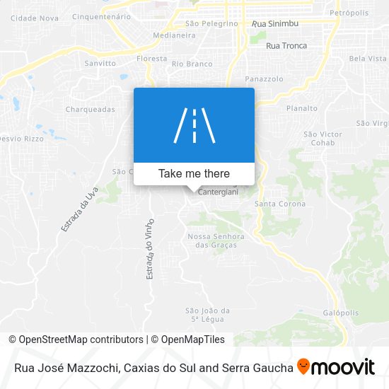 Rua José Mazzochi map
