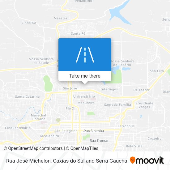 Rua José Michelon map