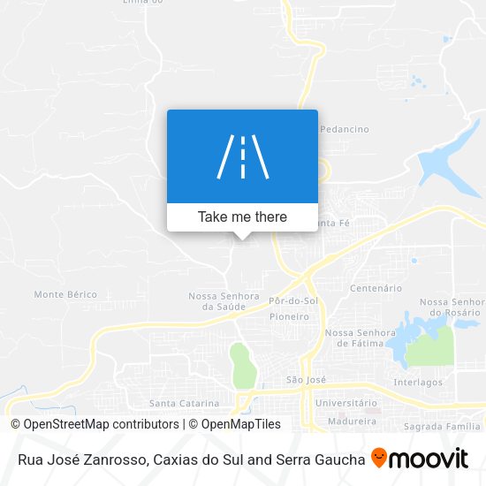 Rua José Zanrosso map