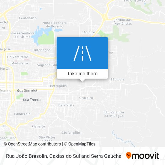 Rua João Bresolin map