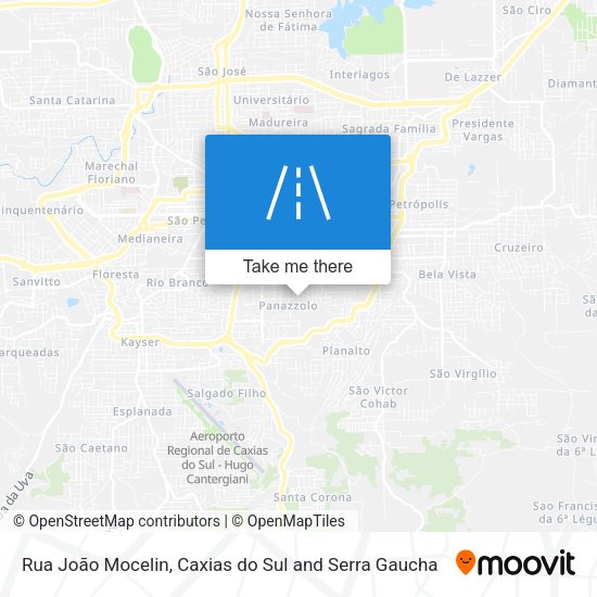 Rua João Mocelin map