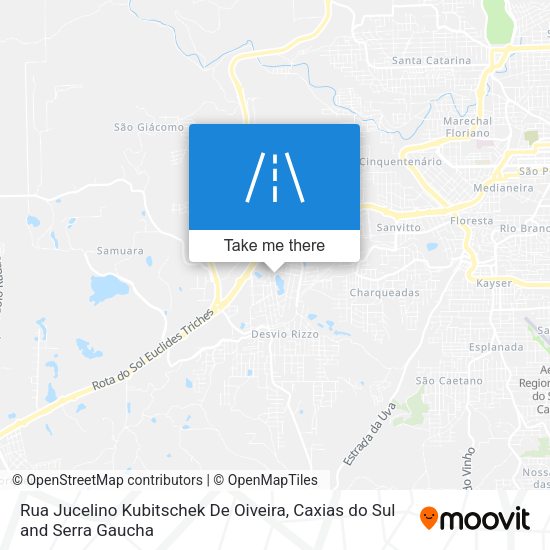 Rua Jucelino Kubitschek De Oiveira map