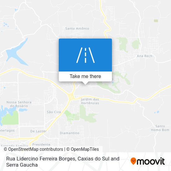 Rua Lidercino Ferreira Borges map