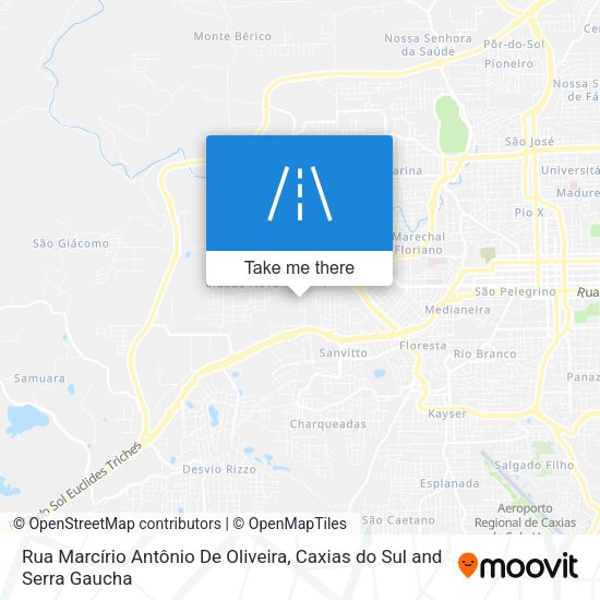 Rua Marcírio Antônio De Oliveira map