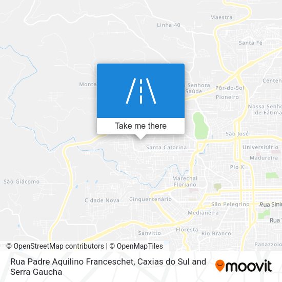 Rua Padre Aquilino Franceschet map