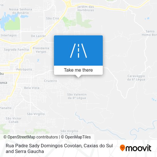 Rua Padre Sady Domingos Covolan map