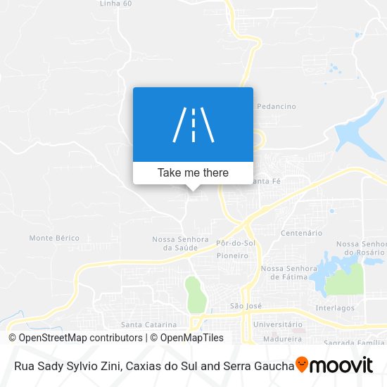 Rua Sady Sylvio Zini map