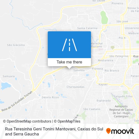 Rua Teresinha Geni Tonini Mantovani map