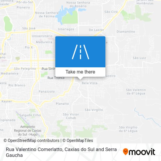 Rua Valentino Comerlatto map