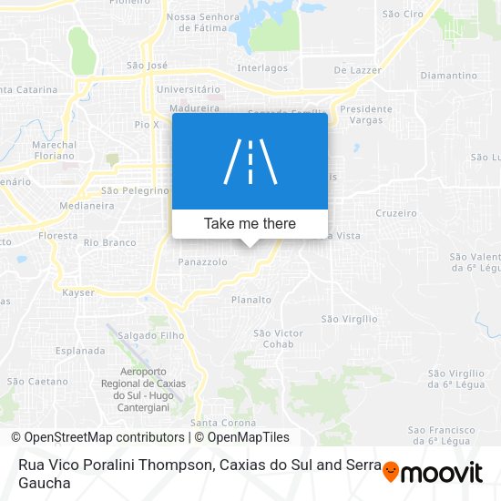 Rua Vico Poralini Thompson map
