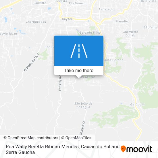 Rua Wally Beretta Ribeiro Mendes map