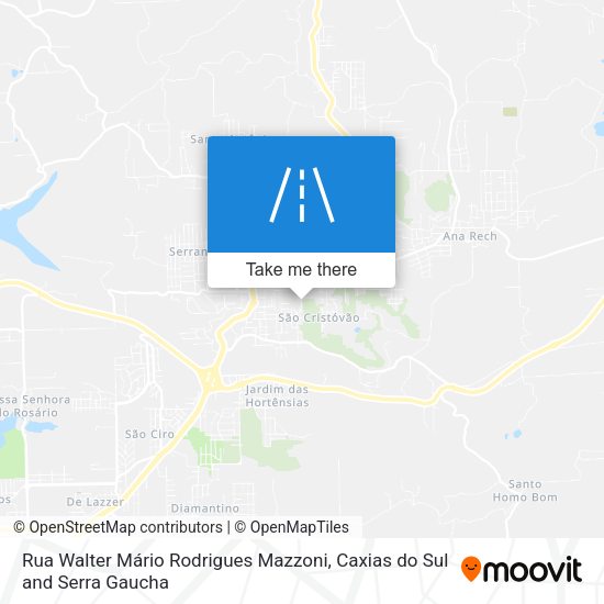 Rua Walter Mário Rodrigues Mazzoni map