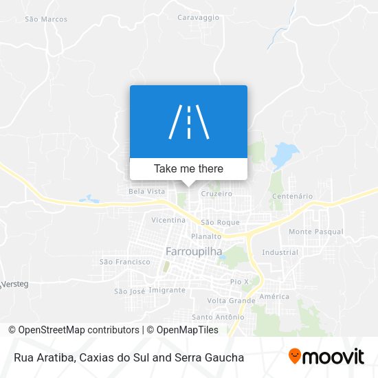 Rua Aratiba map