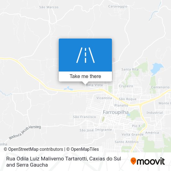 Rua Odila Luiz Maliverno Tartarotti map