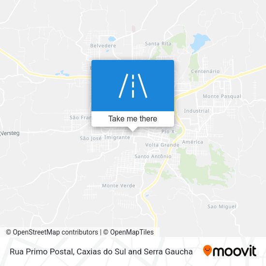 Rua Primo Postal map