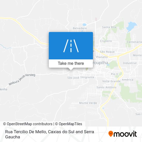 Rua Tercílio De Mello map