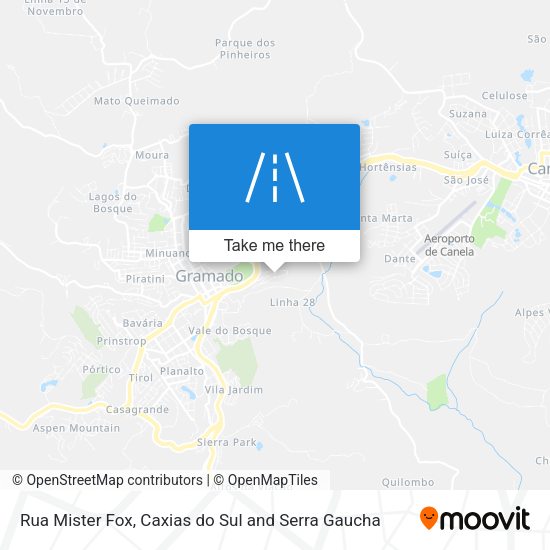 Rua Mister Fox map