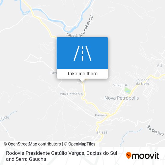 Rodovia Presidente Getúlio Vargas map