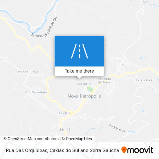 Rua Das Orquídeas map