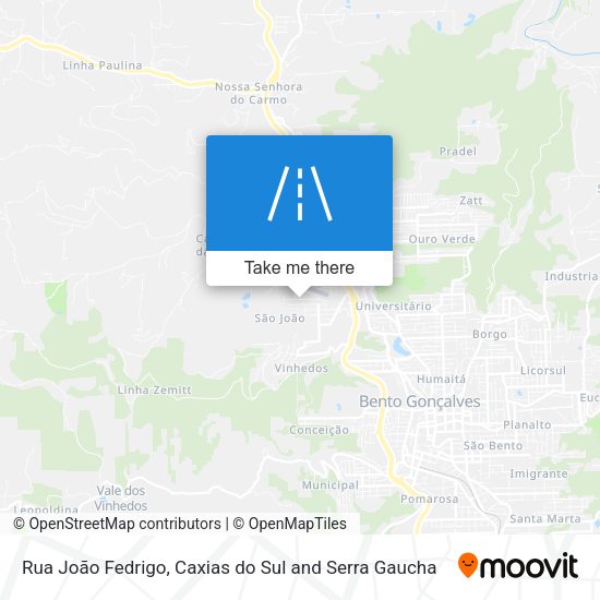 Rua João Fedrigo map
