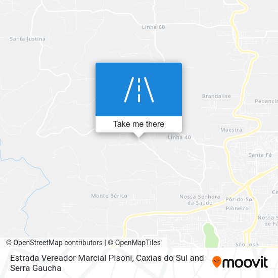 Estrada Vereador Marcial Pisoni map