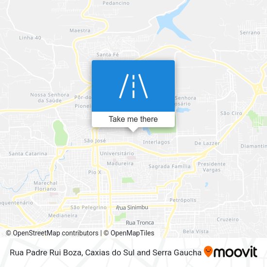 Rua Padre Rui Boza map