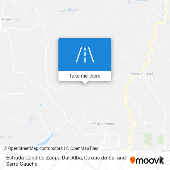 Estrada Cândida Zaupa Dali'Alba map