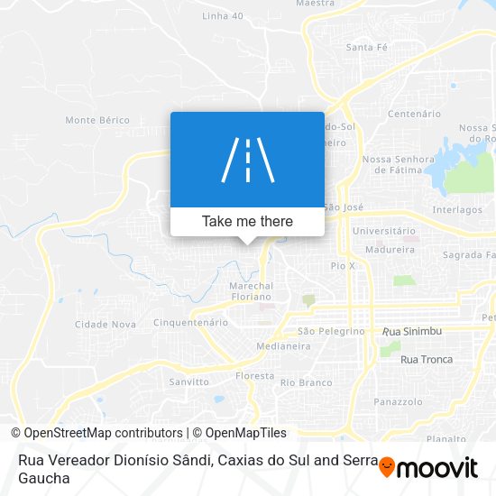 Rua Vereador Dionísio Sândi map