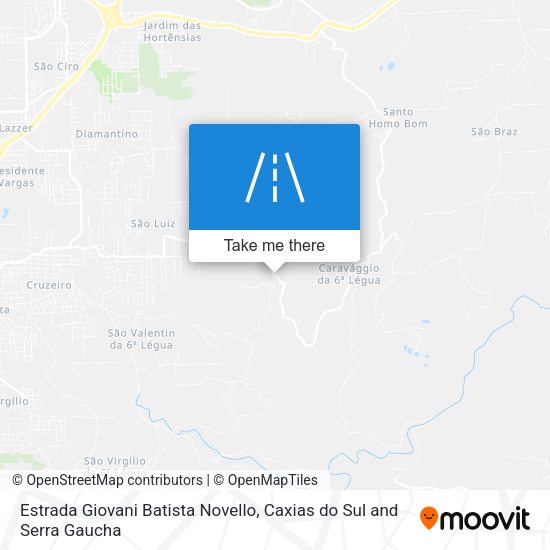 Estrada Giovani Batista Novello map
