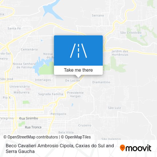 Beco Cavalieri Ambrosio Cipola map