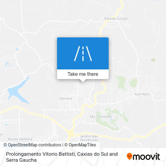 Prolongamento Vitorio Battisti map